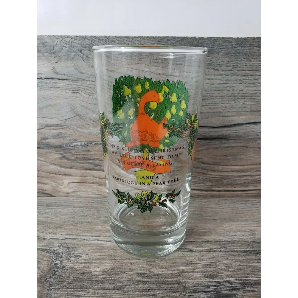 Twelve Days of Christmas by Indiana Glass 12 oz Replacement Glass Day 6